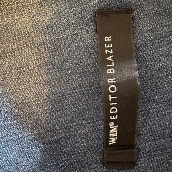 White House Black Market Denim & Lace 00P Editor Blazer - Picture 7 of 10